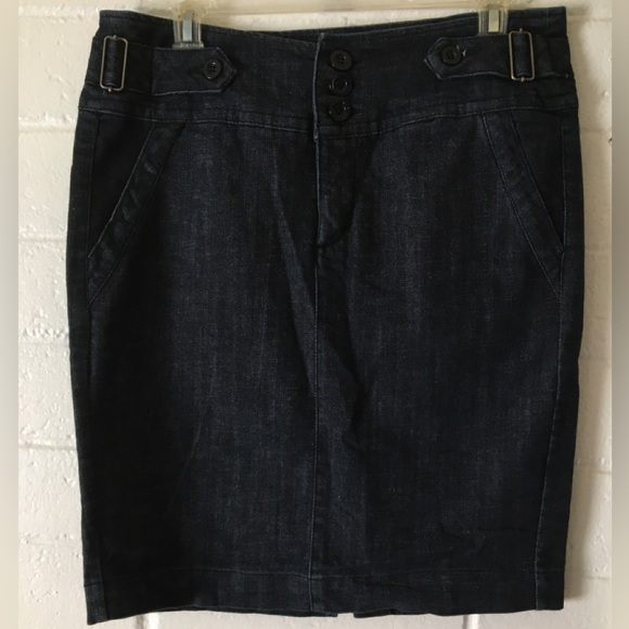 Dresses & Skirts - Dark Indigo Denim Pencil Skirt - Women